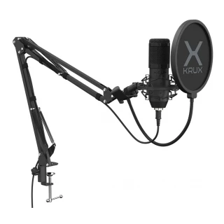 Zestaw Krux Edis 1000 USB Mikrofon, Statyw, Pop-Filtr, Koszyk