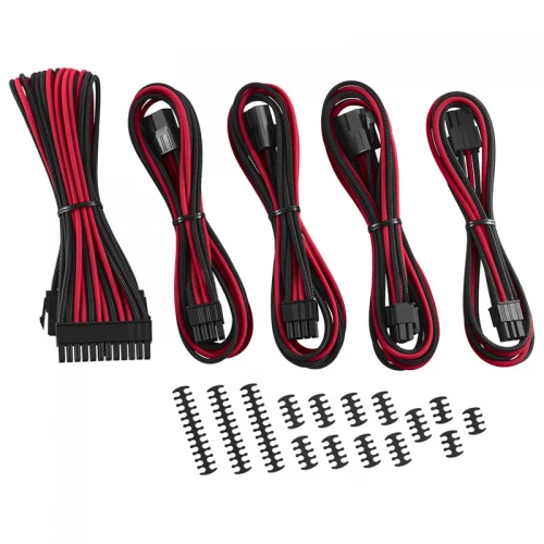 Zestaw przedłużaczy CableMod Classic ModMesh 8+6 Series - black/red