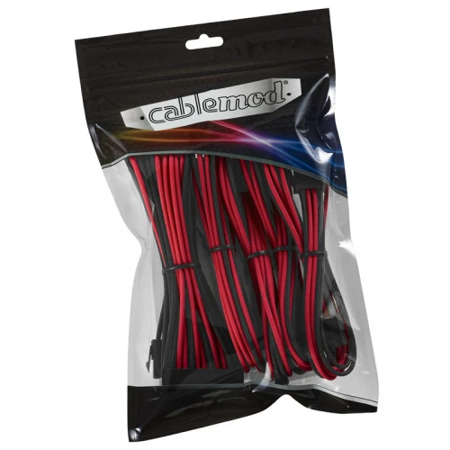 Zestaw przedłużaczy CableMod Classic ModMesh 8+8 Series - black/red