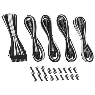 Zestaw przedłużaczy CableMod Classic ModMesh 8+8 Series - black/white