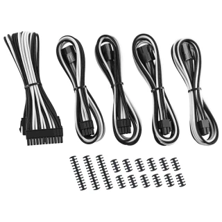 Zestaw przedłużaczy CableMod Classic ModMesh 8+8 Series - black/white