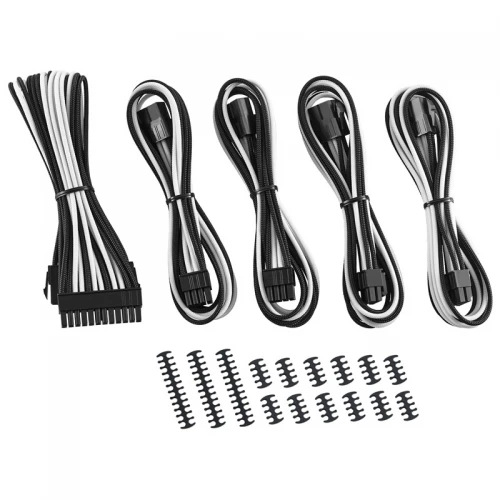 Zestaw przedłużaczy CableMod Classic ModMesh 8+8 Series - black/white