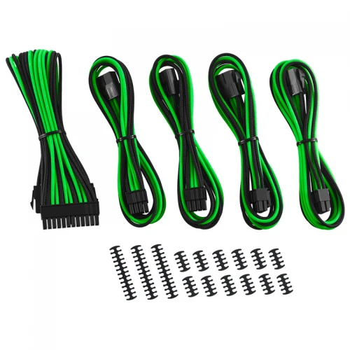 Zestaw przedłużaczy CableMod Classic ModMesh 8+8 Series - black/green