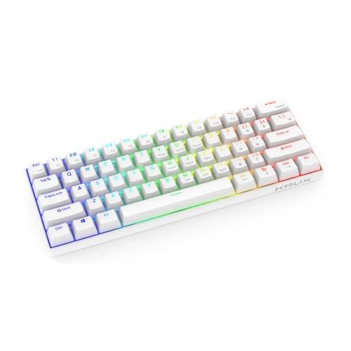 Klawiatura Krux Neo PRO White RGB Wireless Gateron Yellow
