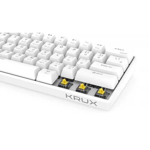 Klawiatura Krux Neo PRO White RGB Wireless Gateron Yellow