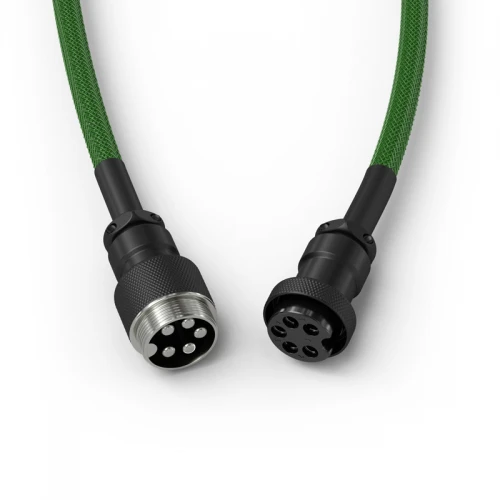 Kabel do klawiatury Glorious Coiled Cable Forest Green (USB-C do USB-A) 1.37m