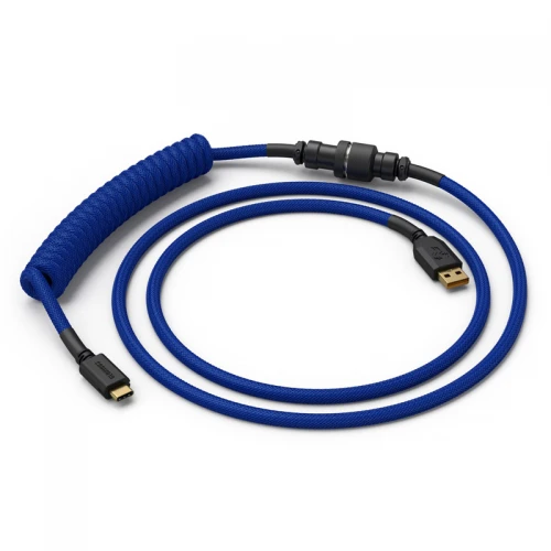 Kabel do klawiatury Glorious Coiled Cable Cobalt (USB-C do USB-A) 1.37m