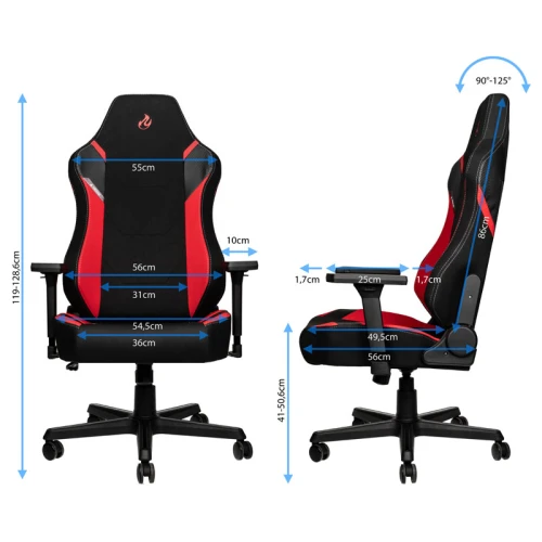 Fotel Dla Gracza Nitro Concepts X1000 - Inferno Red