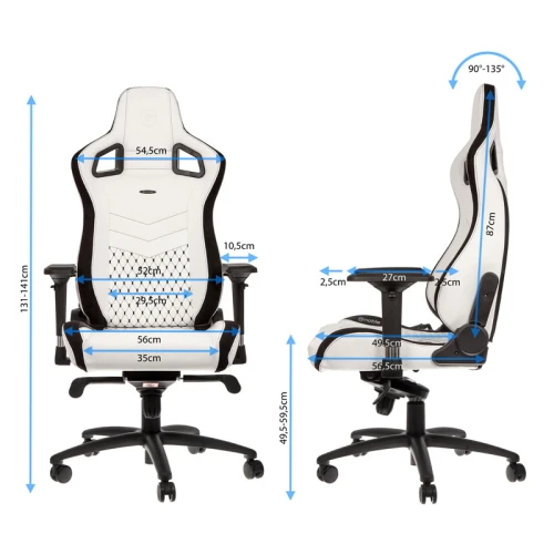 Fotel Dla Gracza Noblechairs EPIC White-Black