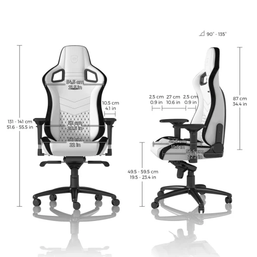 Fotel Dla Gracza Noblechairs EPIC White-Black