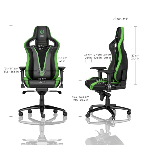 Fotel Dla Gracza Noblechairs EPIC Sprout Edition Black-Green