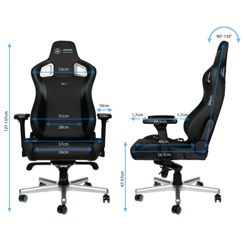Fotel Dla Gracza Noblechairs EPIC Mercedes-AMG Petronas Formula One Team 2021 Edition