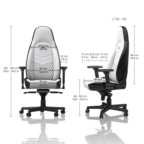 Fotel Dla Gracza Noblechairs ICON White-Black