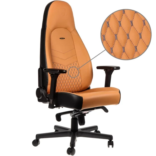 Fotel Dla Gracza Noblechairs ICON Real Leather Cognac-Black