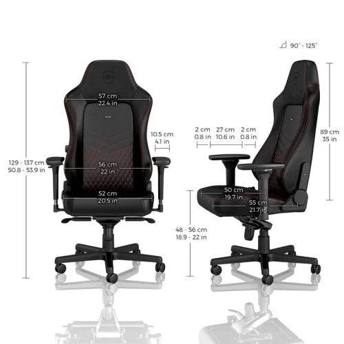 Fotel Dla Gracza Noblechairs HERO Real Leather Black-Red