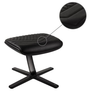 Podnóżek Noblechairs Real Leather Black
