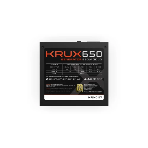 Zasilacz Krux Generator 650W 80Plus Gold