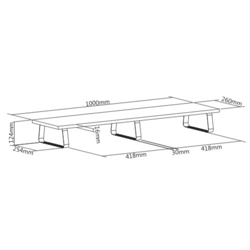 Półka pod dwa monitory MOZOS Dual Riser S