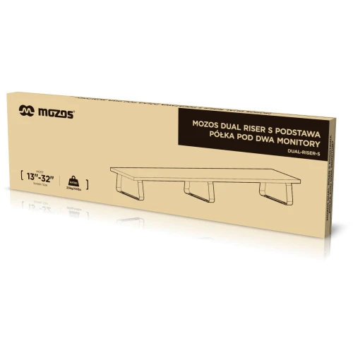 Półka pod dwa monitory MOZOS Dual Riser S