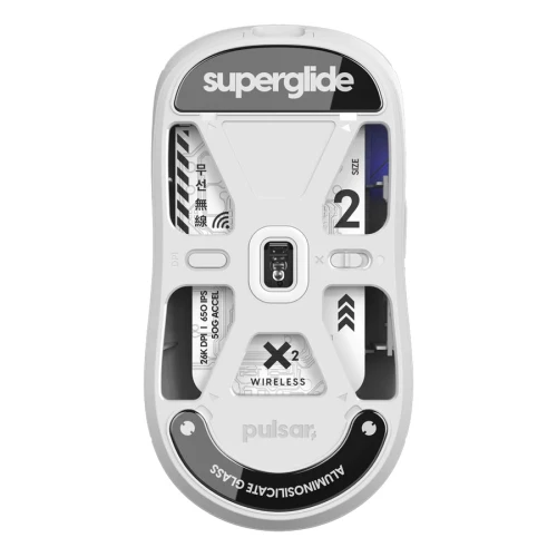 Ślizgacze Superglide do Pulsar X2 / X2v2 / X2A / X2H (Medium i Mini) Szklane - Black