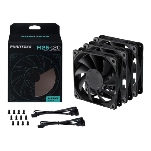 Wentylator Phanteks M25 120mm 3-pack Black