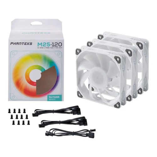 Wentylator Phanteks M25 D-RGB 120mm 3-pack White