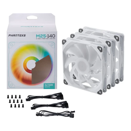 Wentylator Phanteks M25 D-RGB 140mm 3-pack White