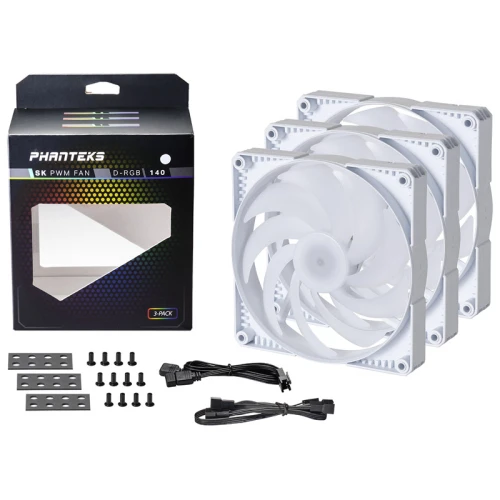 Wentylator Phanteks SK PH-F140SK D-RGB 140mm PWM 3-pack White