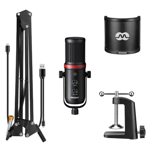 Zestaw MOZOS MKIT-GX MAX USB Mikrofon, Statyw, Pop-Filtr