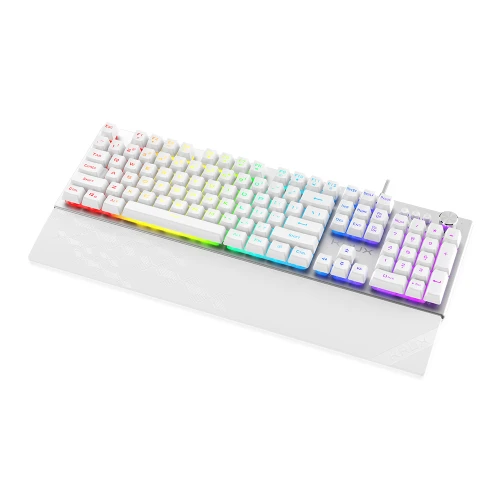 Klawiatura KRUX Frost Silver White RGB