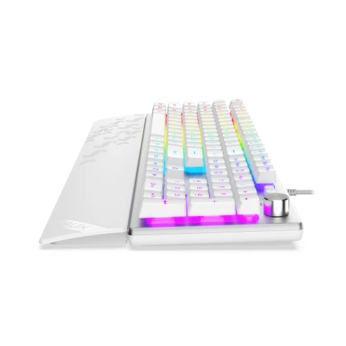 Klawiatura KRUX Frost Silver White RGB
