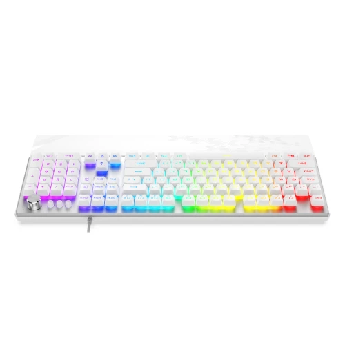 Klawiatura KRUX Frost Silver White RGB