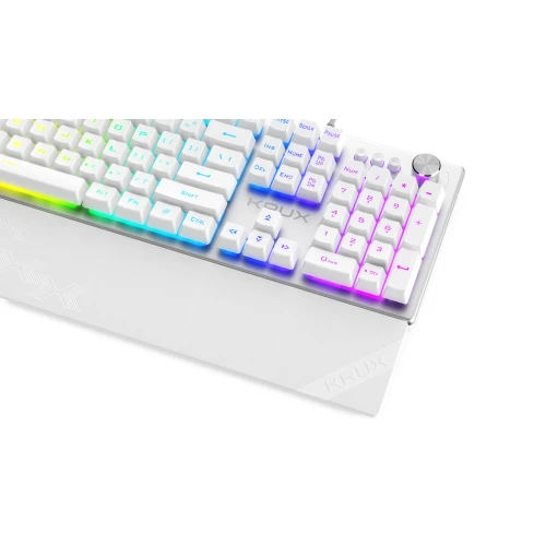 Klawiatura KRUX Frost Silver White RGB