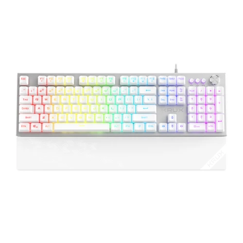Klawiatura KRUX Frost Silver White RGB