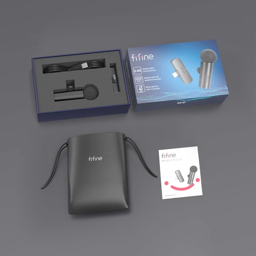 Mikrofon krawatowy Fifine M6 Mikroport Bezprzewodowy 2.4GHz