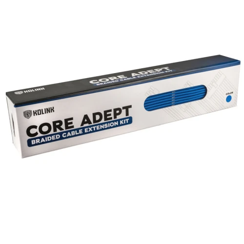 Zestaw przedłużaczy Kolink Core Adept Braided Cable Extension Kit - Blue