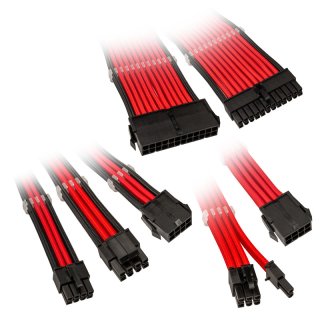 Zestaw przedłużaczy Kolink Core Adept Braided Cable Extension Kit - Red