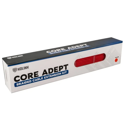 Zestaw przedłużaczy Kolink Core Adept Braided Cable Extension Kit - Red