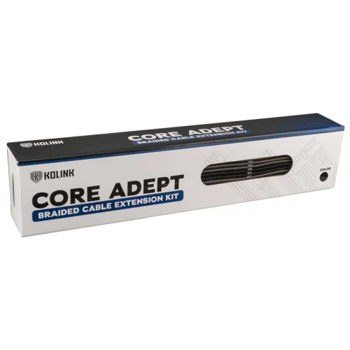 Zestaw przedłużaczy Kolink Core Adept Braided Cable Extension Kit - Black/Gunmetal