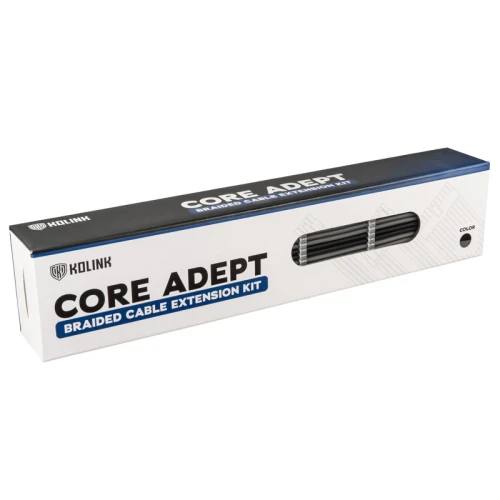 Zestaw przedłużaczy Kolink Core Adept Braided Cable Extension Kit - Black/Gray