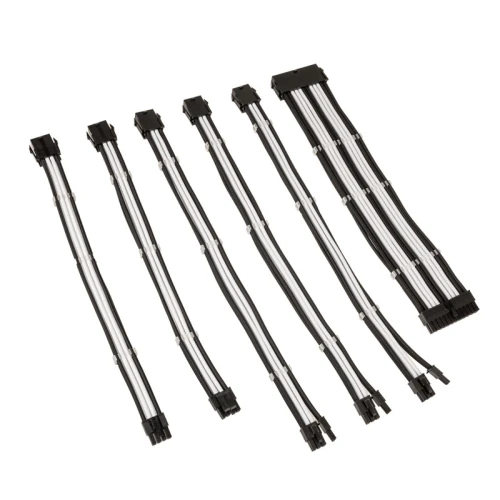 Zestaw przedłużaczy Kolink Core Adept Braided Cable Extension Kit - Black/White