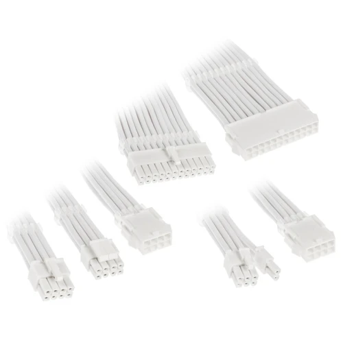 Zestaw przedłużaczy Kolink Core Adept Braided Cable Extension Kit - White