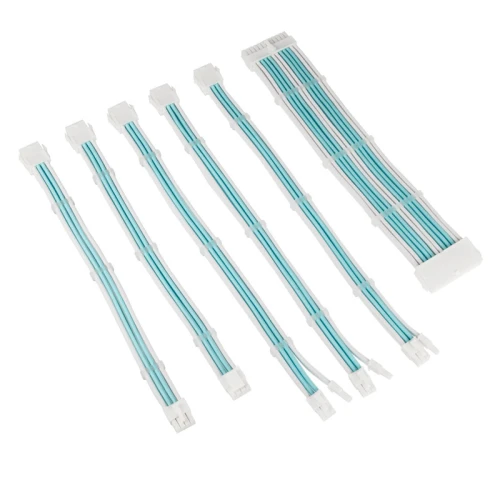 Zestaw przedłużaczy Kolink Core Adept Braided Cable Extension Kit - Brilliant White/Powder Blue