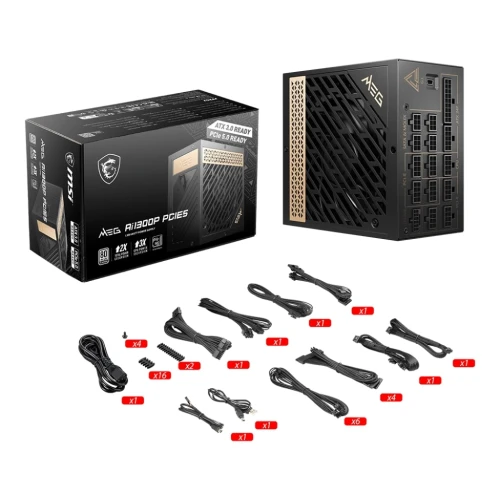 Zasilacz MSI MEG Ai1300P PCIE5 1300W 80Plus Platinum