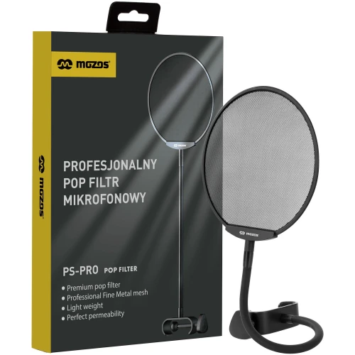 Profesjonalny Studyjny Pop Filtr Mikrofonowy MOZOS PS-PRO