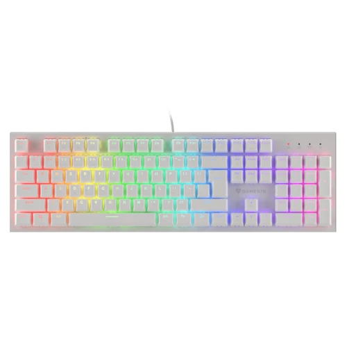 Klawiatura Genesis Thor 303 RGB Outemu Brown Biała Full-Size 