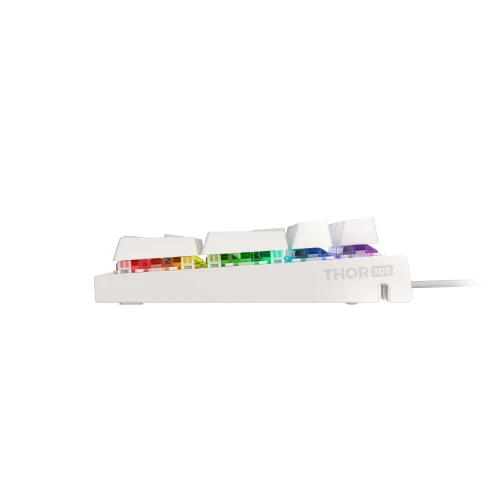 Klawiatura Genesis Thor 303 RGB Outemu Brown Biała Full-Size 