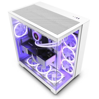 Obudowa NZXT H9 Flow Tempered Glass White
