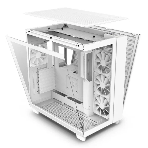 Obudowa NZXT H9 Flow Tempered Glass White
