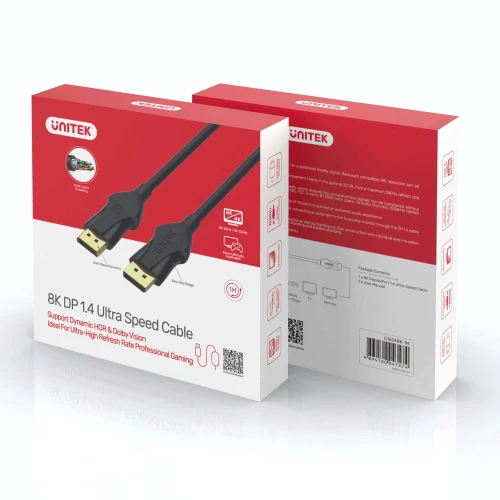 Kabel DisplayPort 1.4 8K@60Hz Unitek C1624BK-3M - 3m
